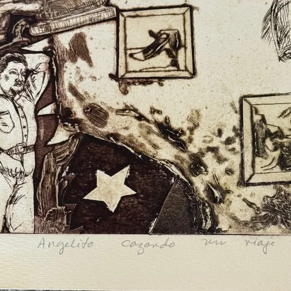 Cuban Artist Eduardo Guerra VTG Un Viaje Original Signed Numbered Art Wall Decor - Picture 5 of 14